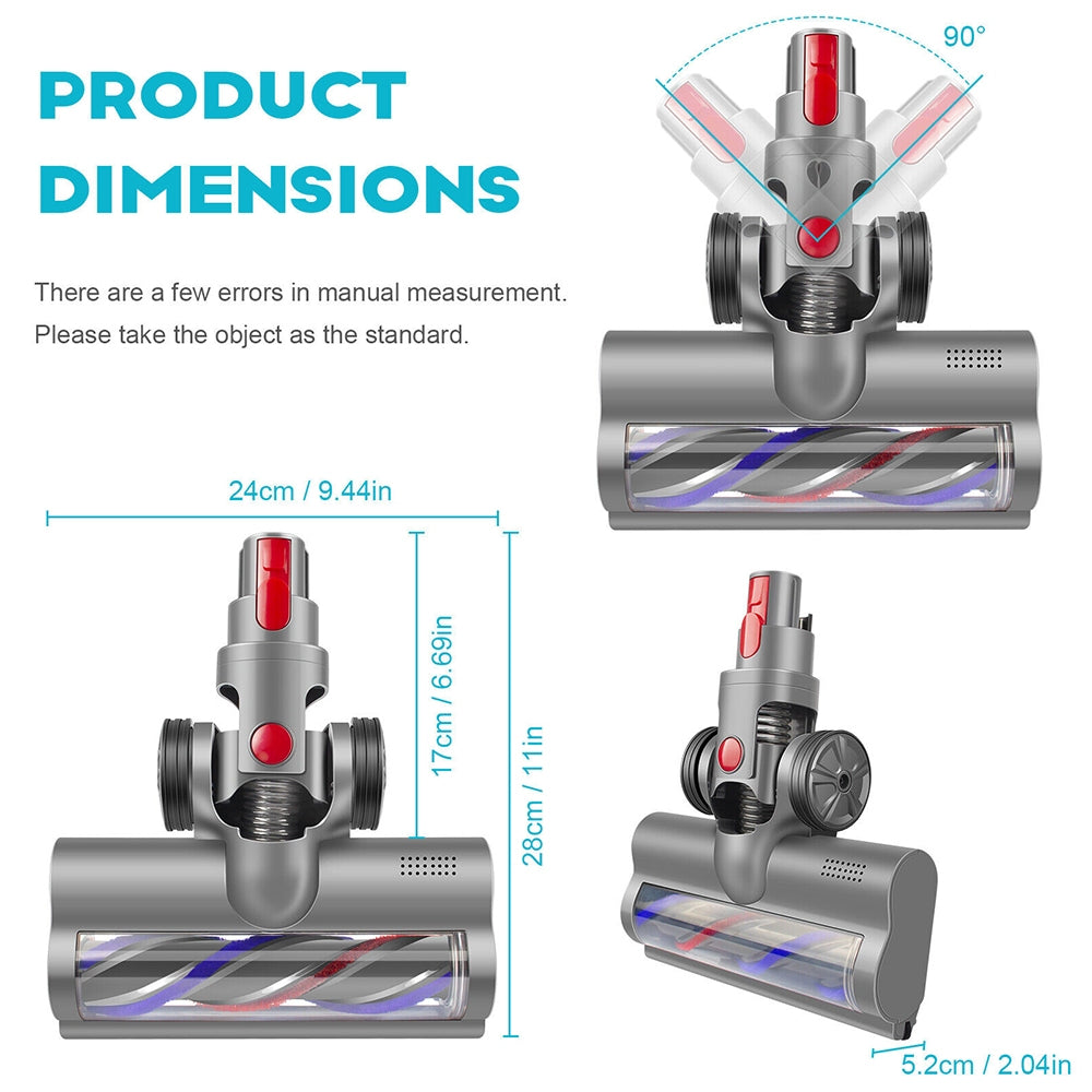 Turbo Brush Roller Head Electric Floor Carpet Head LED For Dyson V7 V8 V10 V11 V15 V201-DSY0001GY8AU