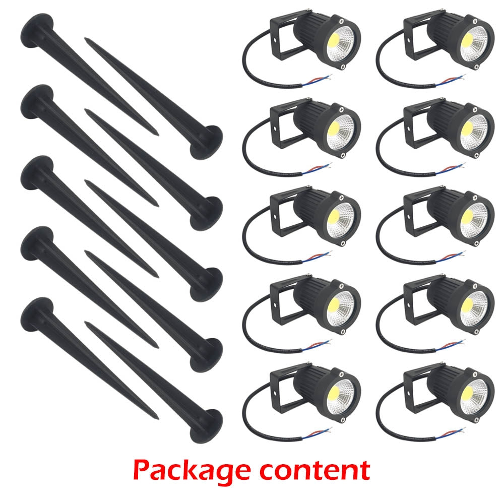 10PCS 12V LED Waterproof Outdoor Garden Spotlights Landscape Light Flood Lights Cool White V201-EAZ01982CL8-10AU