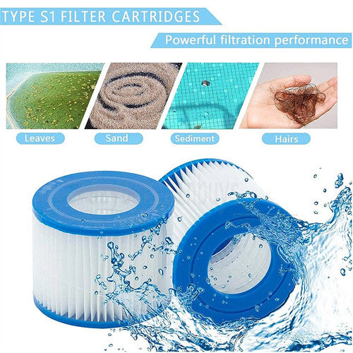 6PCS Replacement Bestway VI Filter Cartridge Inflatable Lay-Z-Spa Filters 58323 V201-EBA0008BU8AU
