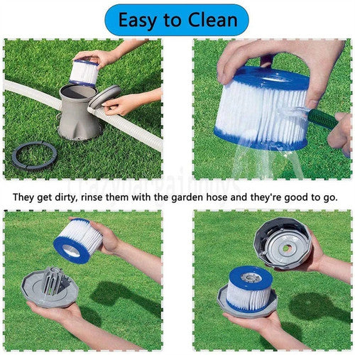 6PCS Replacement Bestway VI Filter Cartridge Inflatable Lay-Z-Spa Filters 58323 V201-EBA0008BU8AU