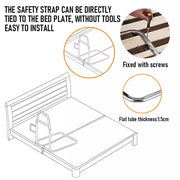 Bed Rail Safety Assist Rail for Elderly Adults with Storage Pocket &Fixing Strap V201-EBA0062BL8AU
