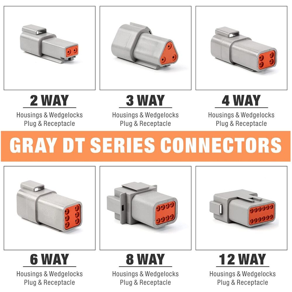 188pcs Deutsch DT Series Connector Assortment 2/3/4/6/8/12 pin 2 Pair each V201-EBA0188BL8AU