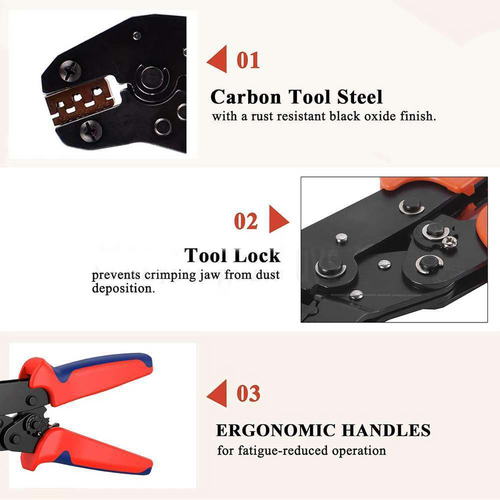 Assorted Waterproof Insulated Electrical Wiring Connectors Crimp Terminals Plier V201-EBA0709BL8AU