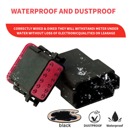 BLACK??1700X Deutsch DT Connector Kit Genuine Deutsch Crimp Tool Auto Marine V201-EBA0755BL8AU
