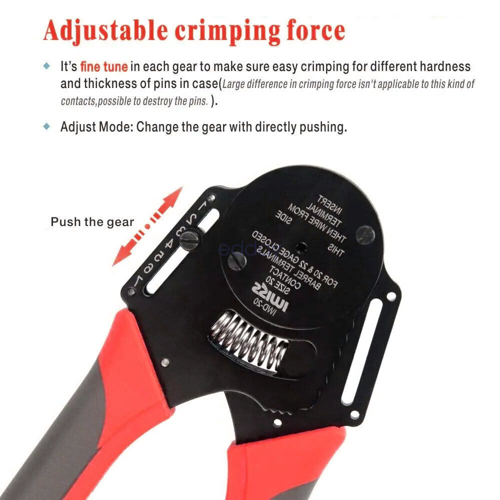 BLACK??1700X Deutsch DT Connector Kit Genuine Deutsch Crimp Tool Auto Marine V201-EBA0755BL8AU