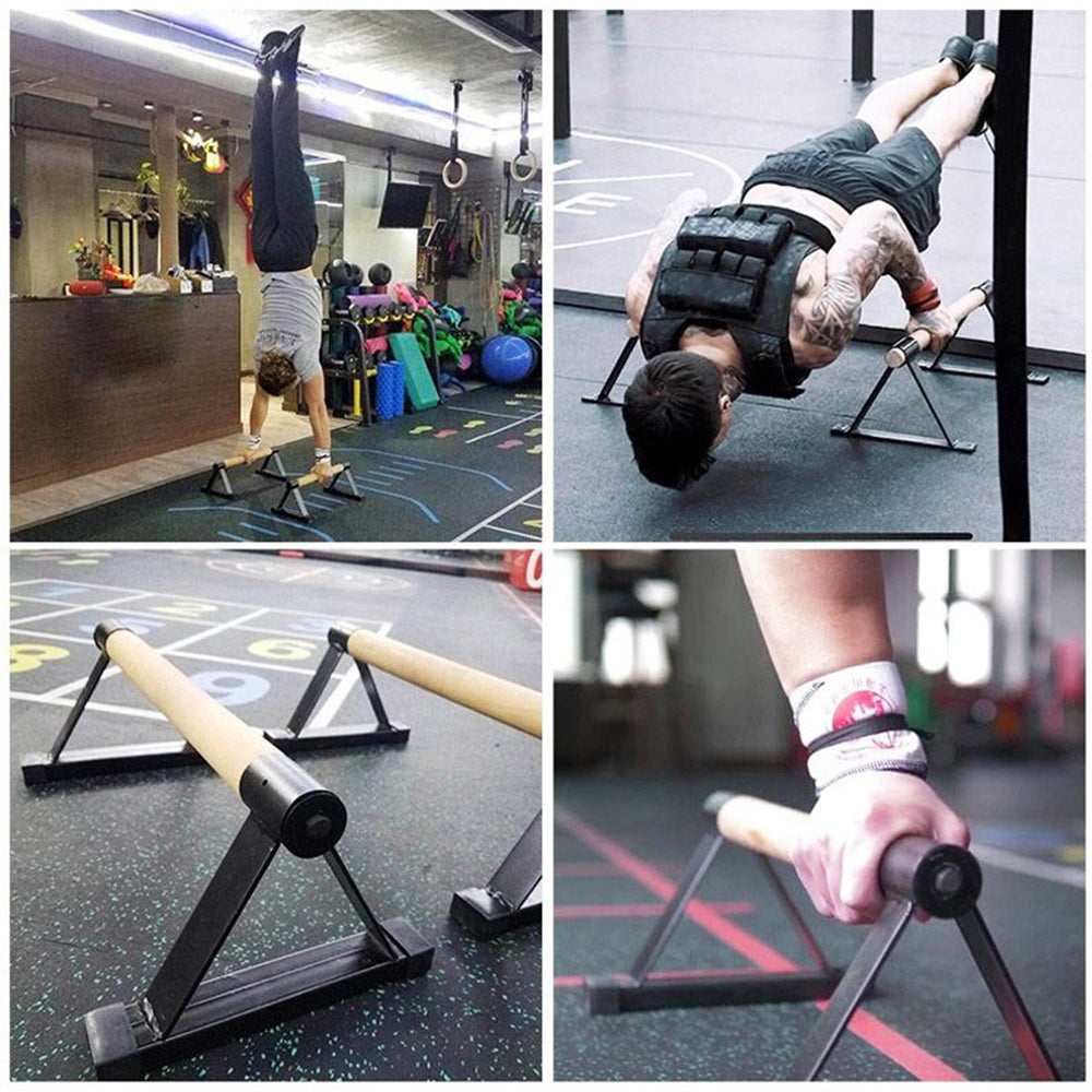 1 Pair Parallettes Set Push-up Parallel Bar Stretch Double Rod Stand Fitness V201-EBA1008BL8AU