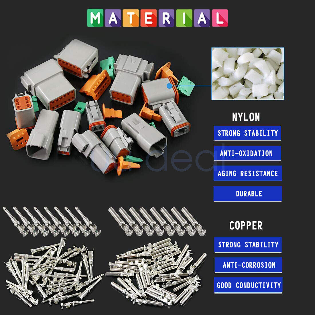 1700PCS Deutsch DT Connector DEUTSCH DT CONNECTOR PLUG KIT AU STOCK Connector V201-EBA1200BL8AU