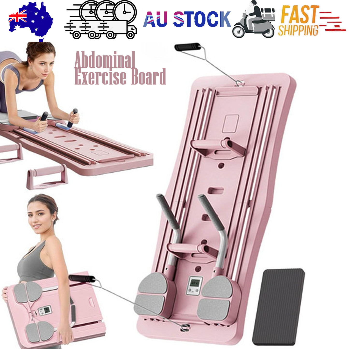 Abdominal Exercise Board Push Up Board Pilates Reformer Set Fitness Equipment V201-EBA1411PI8AU