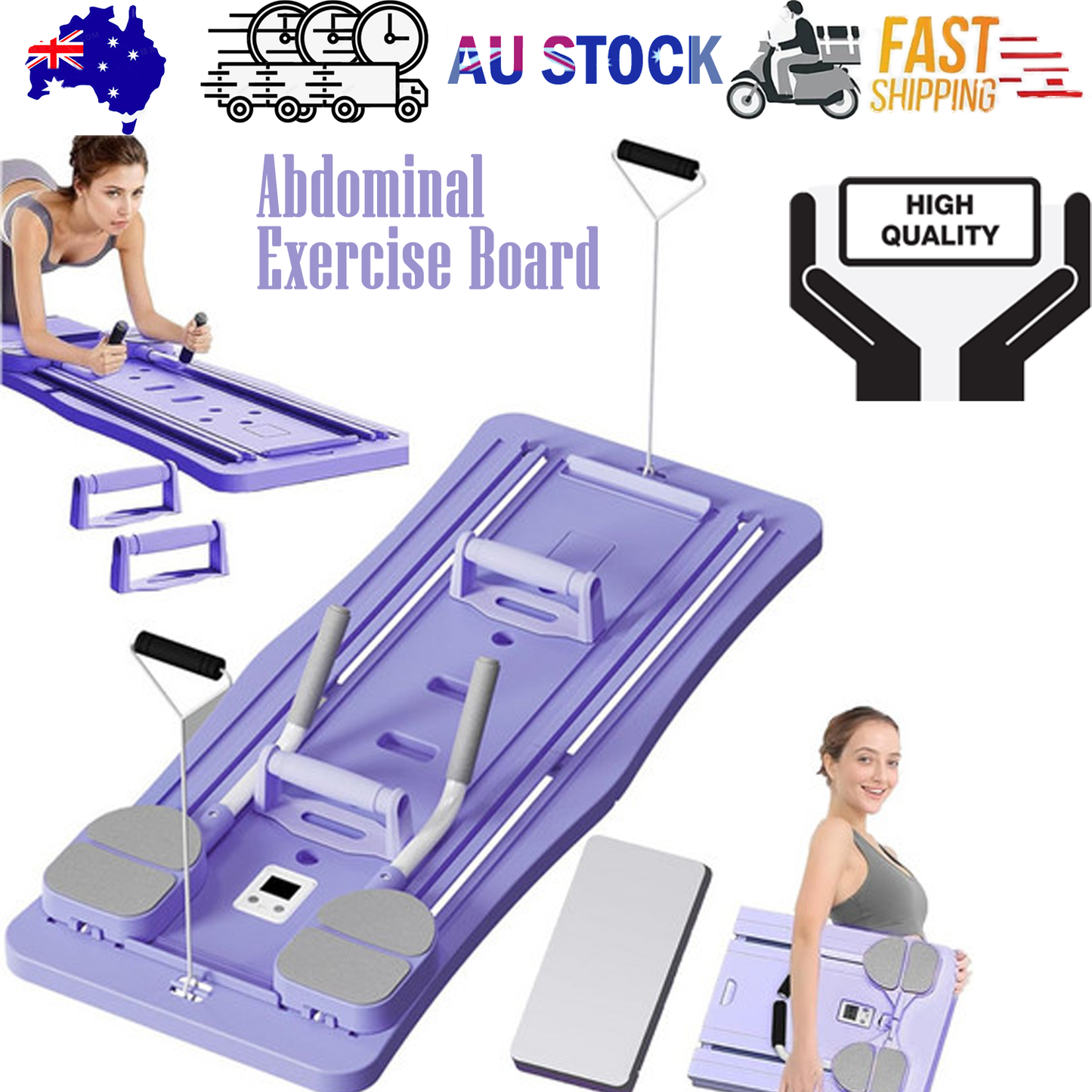 Abdominal Exercise Board Push Up Board Pilates Reformer Set Fitness Equipment V201-EBA1412PP8AU