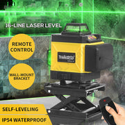 16 Line Laser Level 4D Green Light Auto Self Leveling 360 degree Rotary Cross V201-EBA1523BL8AU-4