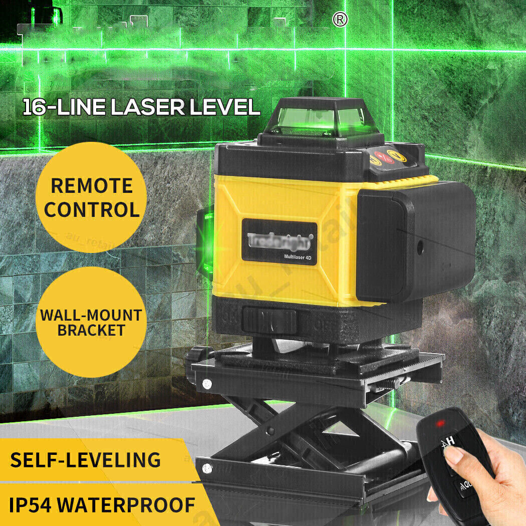16 Line Laser Level 4D Green Light Auto Self Leveling 360 degree Rotary Cross V201-EBA1523BL8AU-4