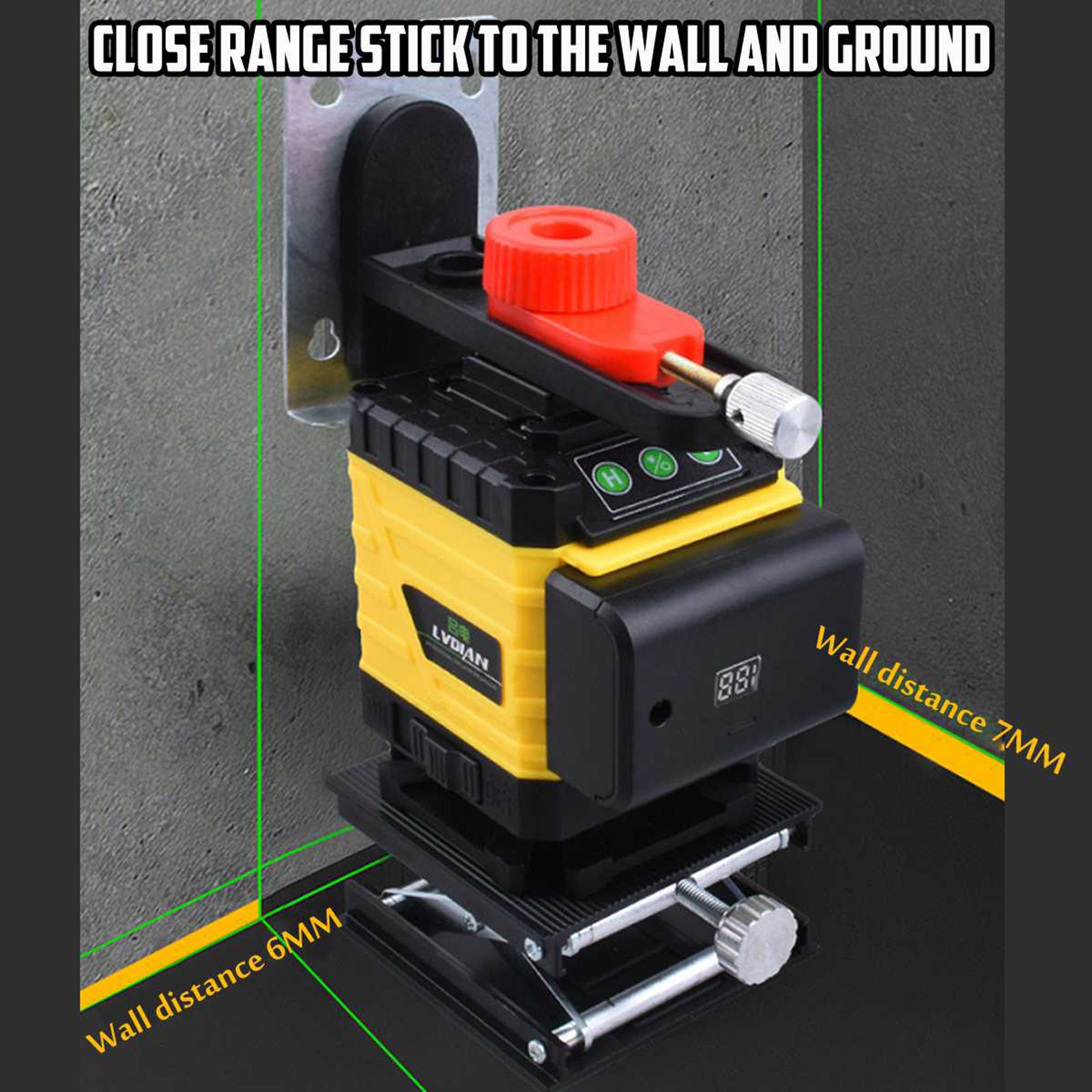 16 Line Laser Level 4D Green Light Auto Self Leveling 360 degree Rotary Cross V201-EBA1523BL8AU-4