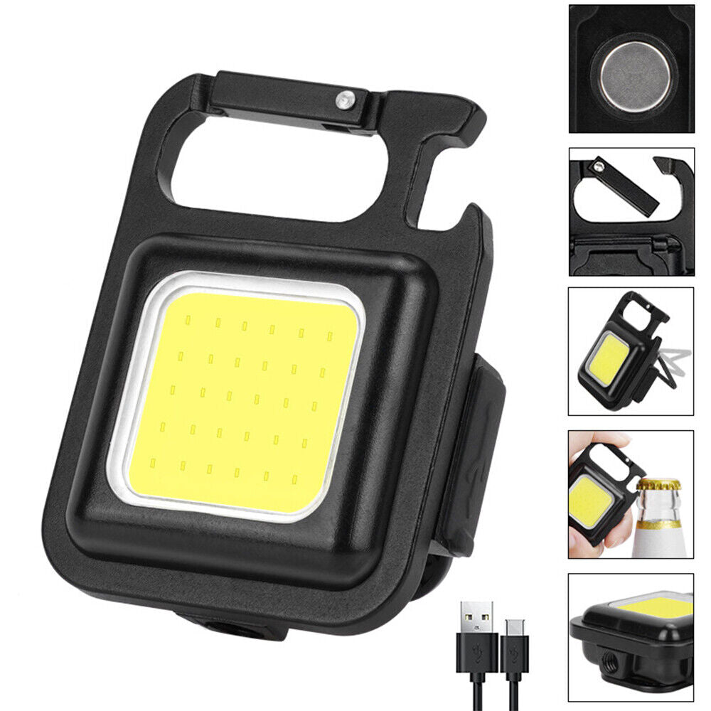 Mini Waterproof Rechargeable LED Light USB Flashlight-Lamp Torch Pocket Keychain V201-EBW1804AU