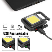 Mini Waterproof Rechargeable LED Light USB Flashlight-Lamp Torch Pocket Keychain V201-EBW1804AU
