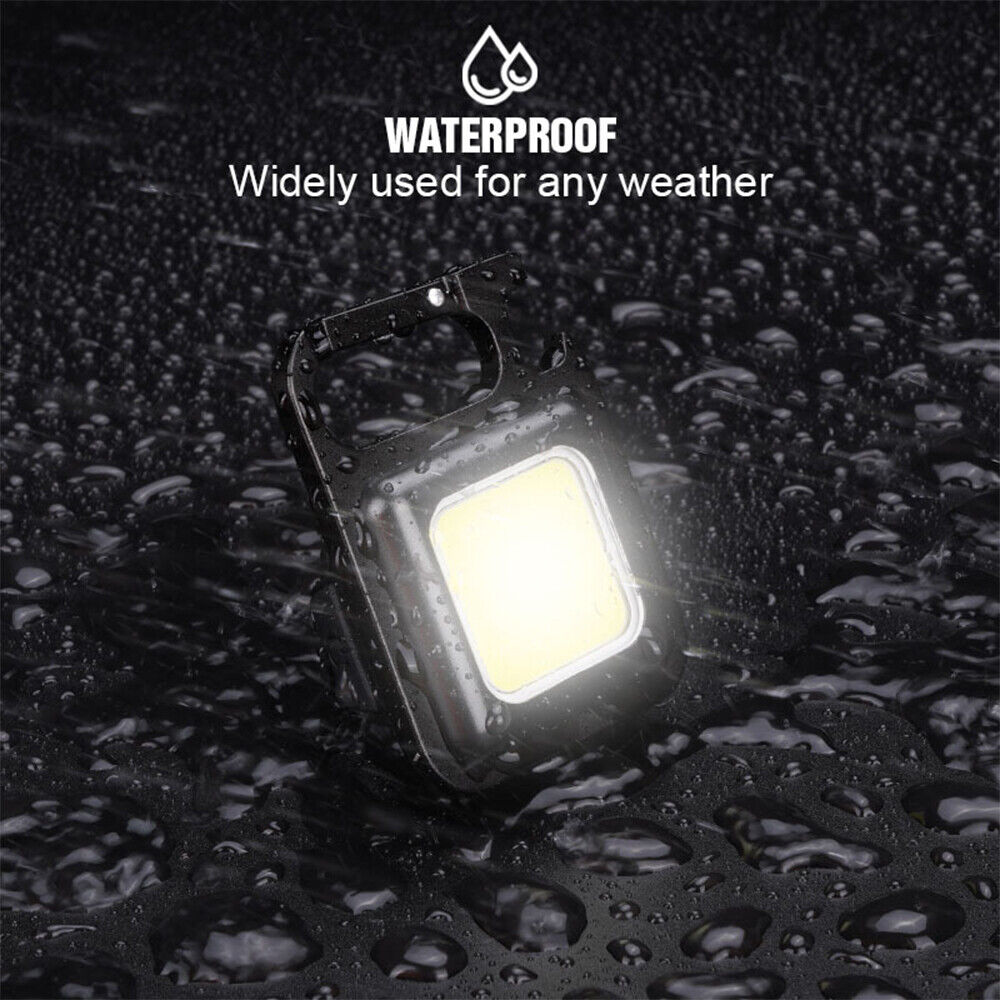 Mini Waterproof Rechargeable LED Light USB Flashlight-Lamp Torch Pocket Keychain V201-EBW1804AU