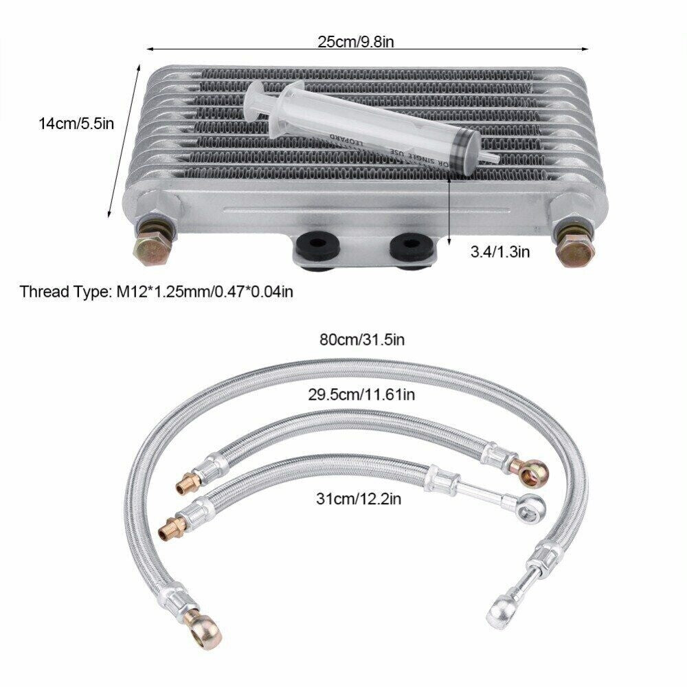 New 125ml Motorcycle Oil Cooler Cooling Radiator Kit For Honda CB CG 100CC-250CC V201-ECCSCOL-50CC-SLSC-AU