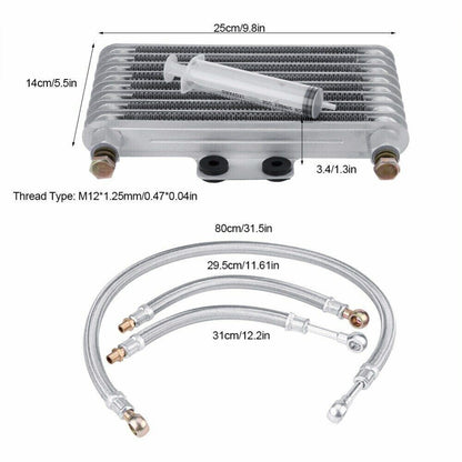 New 125ml Motorcycle Oil Cooler Cooling Radiator Kit For Honda CB CG 100CC-250CC V201-ECCSCOL-50CC-SLSC-AU