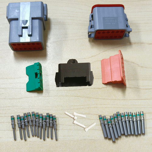 Deutsch DT 12-Way 12 Pin Electrical Connector Waterproof Plug Kit V201-EDT0012BL8AU