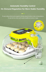 Automatic Egg Incubator 16-30 Eggs Chicken Duck Poultry Hatcher Breeder Candler V201-EGG0016YL8AU