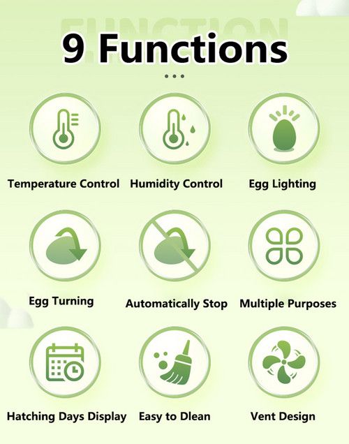 Automatic Egg Incubator 16-30 Eggs Chicken Duck Poultry Hatcher Breeder Candler V201-EGG0016YL8AU