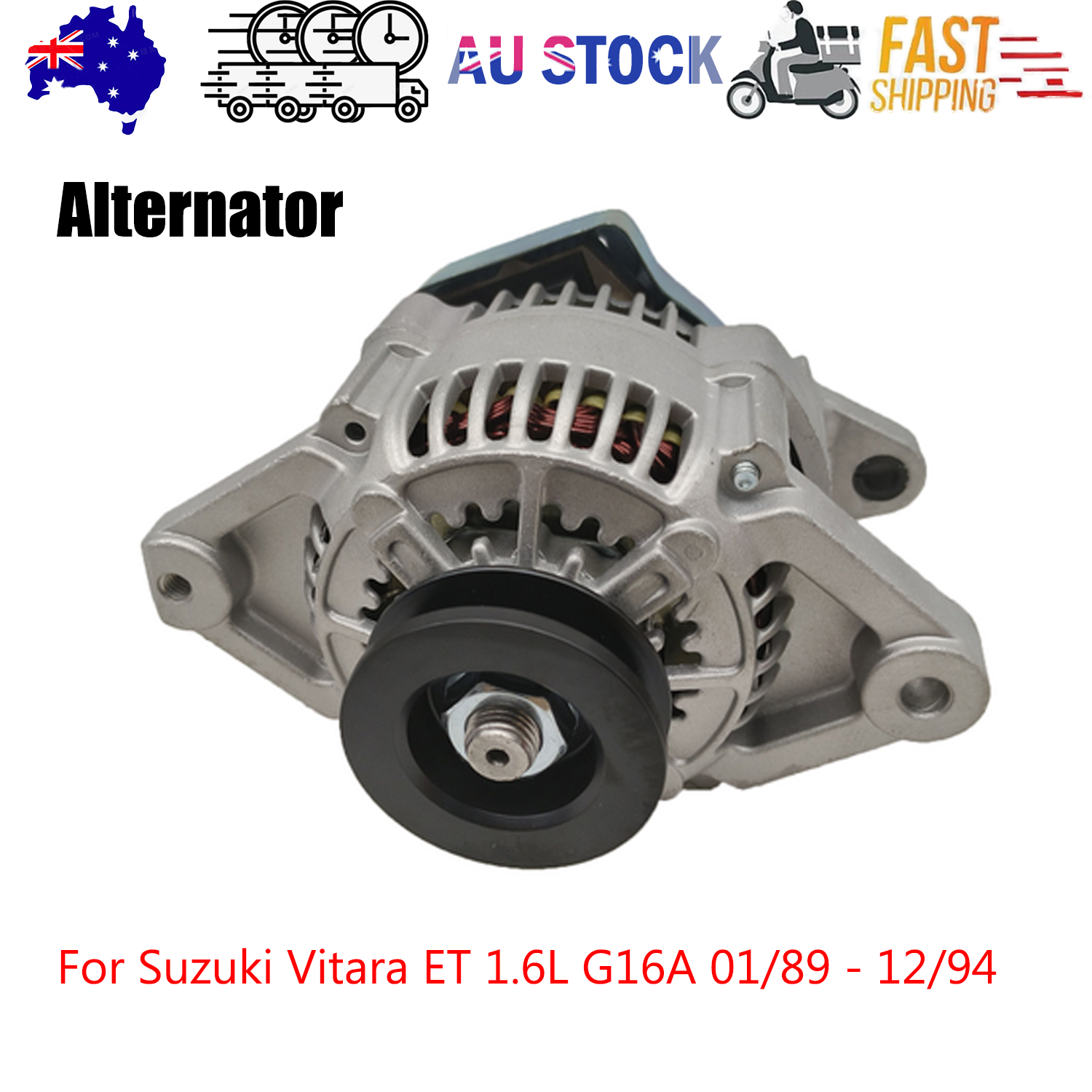 Alternator Suitable for Suzuki Vitara ET 1.6L G16A 01/89 - 12/94 Alternator AU V201-ELAGGEN-G16A-SLSC-AU