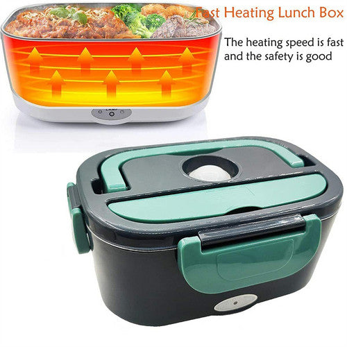 2 in1 Home Car Electric Lunch Box Stainless Steel Food Heating Bento Box AU Plug V201-ELB1222GR8AUF