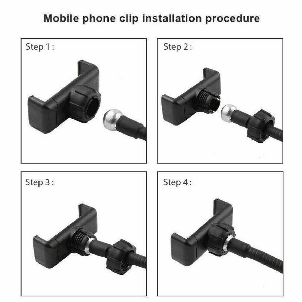 LED Selfie Ring Light with Cell Phone Holder Flexible Stand Live Stream Lamp AU V201-EZ1164506A1