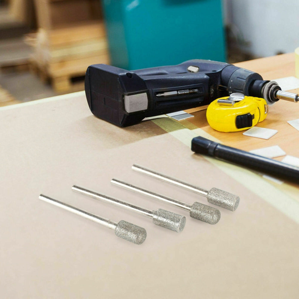 20pcs Diamond Grinding Heads Mini Drill Burrs Bit Set 3mm Shank for Rotary Tool V201-EZ1167876A1