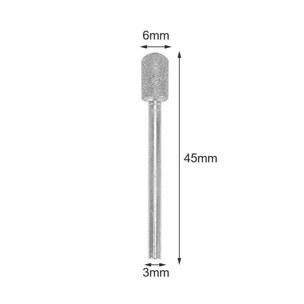 20pcs Diamond Grinding Heads Mini Drill Burrs Bit Set 3mm Shank for Rotary Tool V201-EZ1167876A1