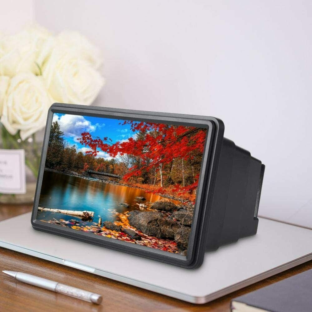 3D Mobile Phone Screen Magnifier 12" HD Video Amplifier for Smartphone Stand V201-EZ1169381A1