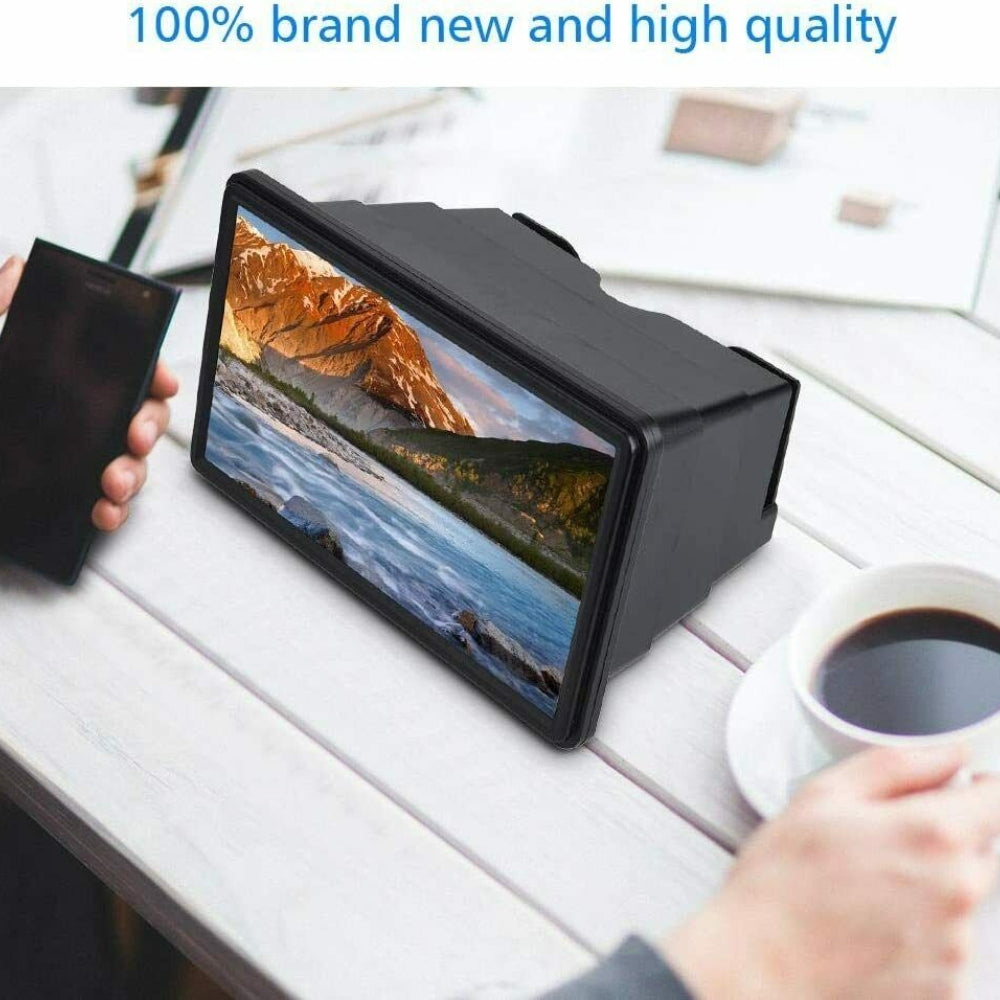 3D Mobile Phone Screen Magnifier 12" HD Video Amplifier for Smartphone Stand V201-EZ1169381A1