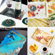 Large Safe Silicone Tray Mould Artist Mold Irregular Coaster Resin Craft Art DIY + 2 Handles V201-EZ1169969A1