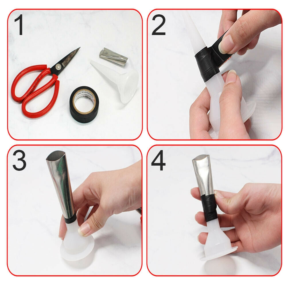 17 Caulking Finisher Caulk Nozzle Applicator Sealant Finishing Scraper Tools V201-EZ1170673A1