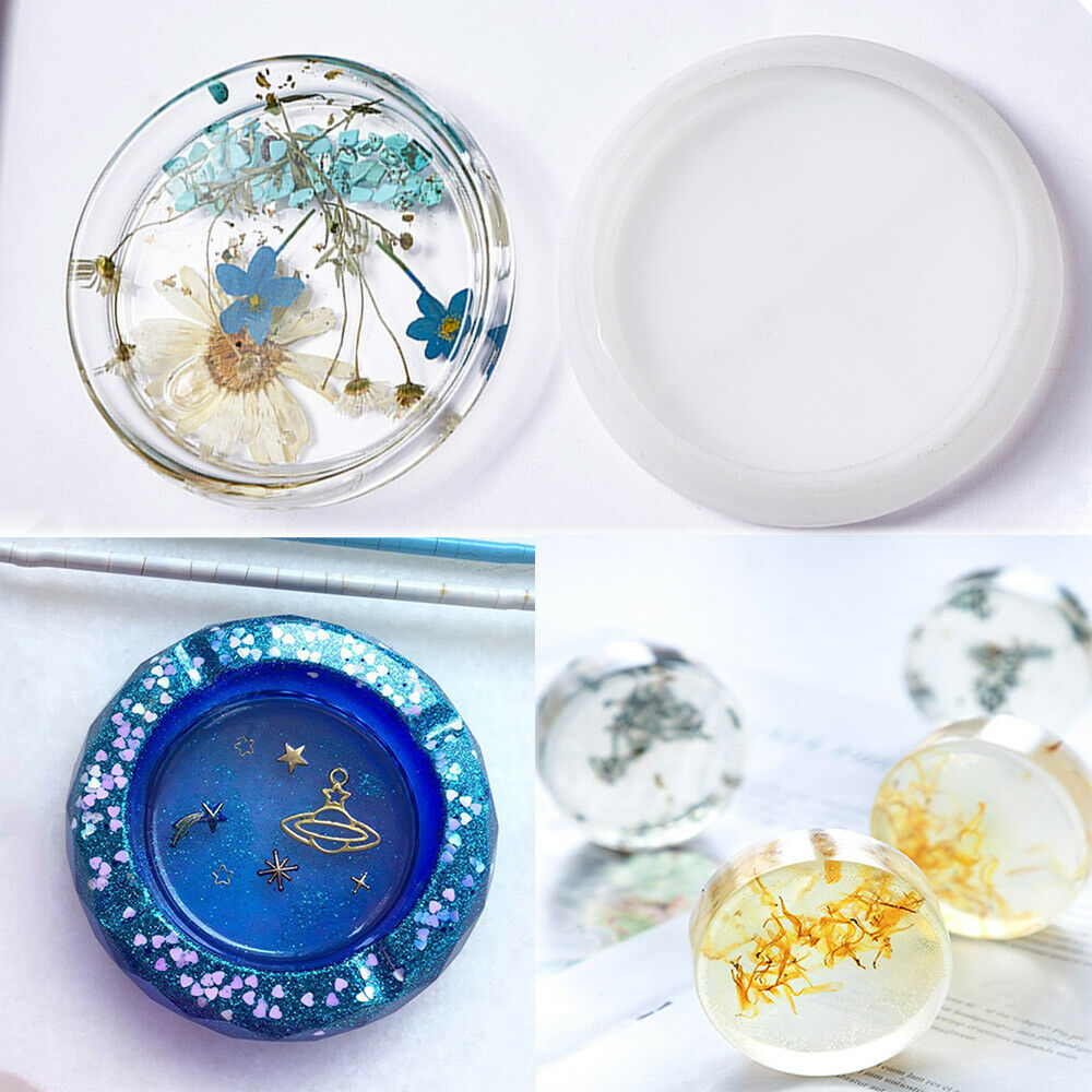 18pcs Coaster Cup Mat Mold Round Silicone Mould Kit for Craft?DIY Epoxy Resin V201-EZ1170890A1
