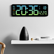 16" Green gradient color Large Digital Big Jumbo LED Wall Desk Clock Display With Temperature Calendar V201-FAZ0016GR8AU