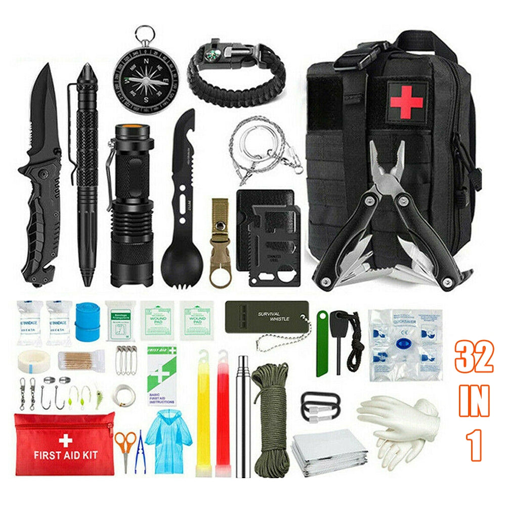 Tactical Emergency Survival Kit Outdoor Sports Hiking Camping SOS Tool Equipment V201-FAZ0039BU8AU