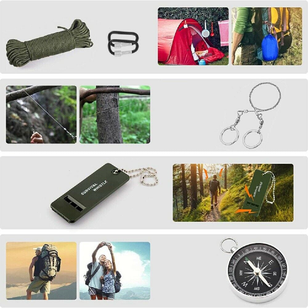 Tactical Emergency Survival Kit Outdoor Sports Hiking Camping SOS Tool Equipment V201-FAZ0039BU8AU