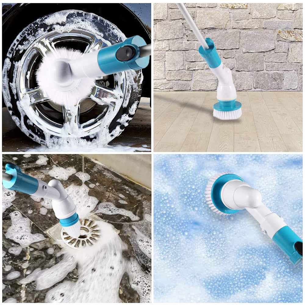 Electric Cordless Spin Scrubber Super Power Scrubber Turbo Scrub Clean Brush V201-FAZ0120DB8AU