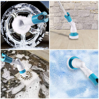 Electric Cordless Spin Scrubber Super Power Scrubber Turbo Scrub Clean Brush V201-FAZ0120DB8AU