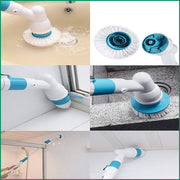 Electric Cordless Spin Scrubber Super Power Scrubber Turbo Scrub Clean Brush V201-FAZ0120DB8AU