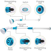 Electric Cordless Spin Scrubber Super Power Scrubber Turbo Scrub Clean Brush V201-FAZ0120DB8AU