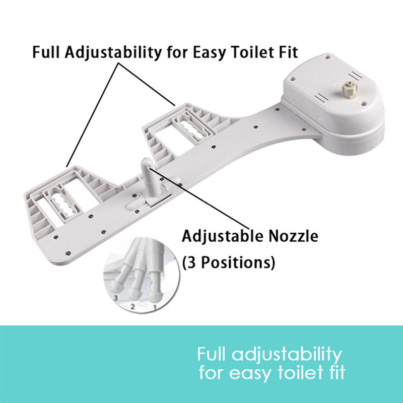 Toilet Bidet Seat Hygiene Water Wash Clean Unisex Easy Attachment Dual Nozzles V201-FAZ0181008AU