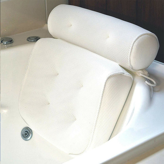 3D Spa Mesh Bath Pillow Neck Back Support Bathtub Tub Cushions V201-FAZ0230WH8AU