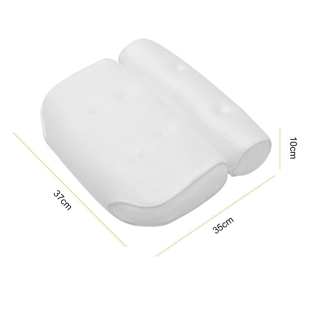 3D Spa Mesh Bath Pillow Neck Back Support Bathtub Tub Cushions V201-FAZ0230WH8AU
