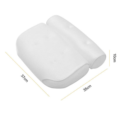 3D Spa Mesh Bath Pillow Neck Back Support Bathtub Tub Cushions V201-FAZ0230WH8AU