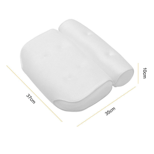 3D Spa Mesh Bath Pillow Neck Back Support Bathtub Tub Cushions V201-FAZ0230WH8AU