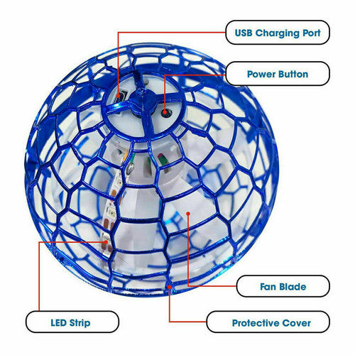 Flying Ball Flynova Pro Spinner Hand Mini Drone Helicopter Hover UFO Toys Gifts V201-FAZ0702BU8AU