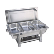 9L Chafing Dish Set Buffet Pan Bain Marie Bow Stainless Steel Food Warmer (3x3L) V201-FAZ4992SI8AU