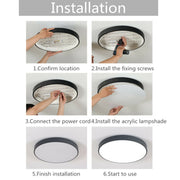 30CM LED Ceiling Light Modern Surface Mount Flush Panel Downlight Ultra-thin V201-FBA0030BL8AU