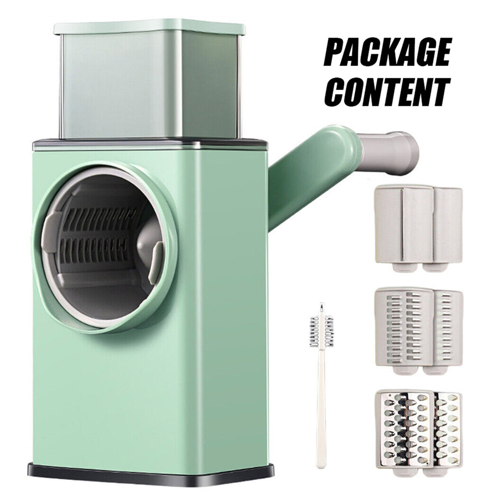 Kitchen Vegetable Food Manual Rotary Drum Grater Chopper Slicer Fruit Cutter V201-FCA0042GE8AU